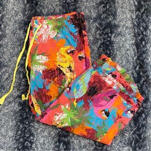 Jenni by Jennifer Moore Women’s XL Colorful Tropical Print Capri Pajama Pants